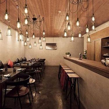 Imagem de Retro ajustável ferro teto lustre pingente lâmpada com design moderno e E dison lâmpada luminária 180 * 200cm