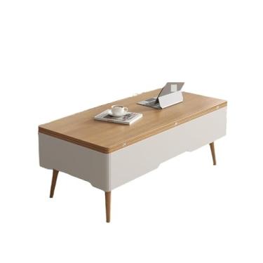 Imagem de Mesa de centro moderna mesa de centro elevação multifuncional, mesa de jantar, mesa de dupla finalidade, sala de estar moderna e simples, pequena mesa de centro criativa mesa auxiliar de café (L - 120
