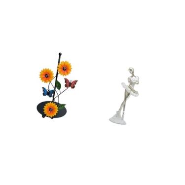 Imagem de Fenteer Porta-toalhas de Papel Bailarina, Dispensador Criativo, Moderno, Estatueta de Dançarina, Escultura Artística para Casa, Quarto, Escritório, Entrada