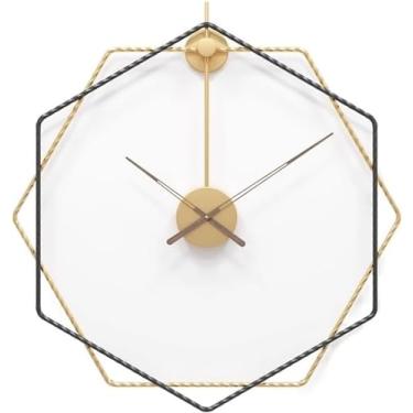 Imagem de WYUYIWH Relógio de parede de arte moderna relógio de parede de metal vintage industrial decorativo rústico relógios de parede para sala de estar decoração de escritório em casa relógio de decoração de