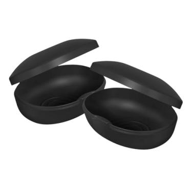 Imagem de Saboneteira Soft Fechada Porta Sabão Barra Portátil Viagem Escola Mala(2 Preto)