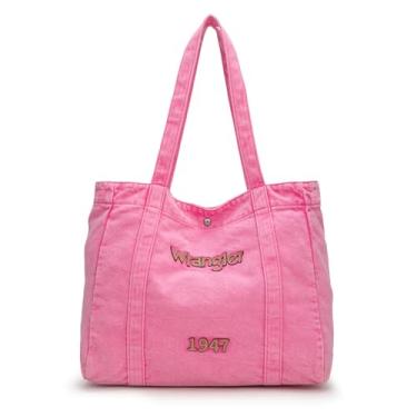 Imagem de Montana West x Bolsa jeans Wrangler para mulheres, bolsas de ombro e bolsas jeans, Rosa choque, Medium