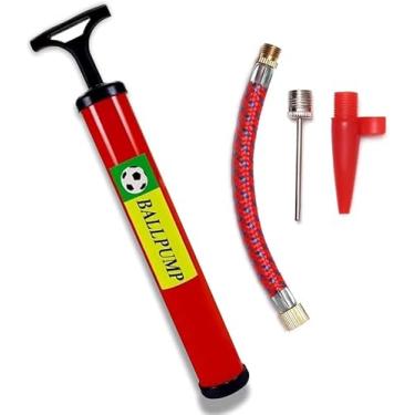 Imagem de Bomba Manual de Ar com Mangueira e Bico – Ideal para Encher Bolas de Basquete, Futebol, Vôlei, Pneus de Bicicleta e Boias Infláveis