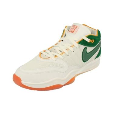 Imagem de Nike Tênis de basquete masculino G.T. Hustle 2 (DJ9405-103, branco/malaquita/platina pura/verde vintage), Branco vintage verde malaquita 103, 41