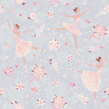 Imagem de Papel de Parede Adesivo Sala Quarto Ripas Madeira Clara Lisa Autocolante 5m x 45cm. (Bailarina)