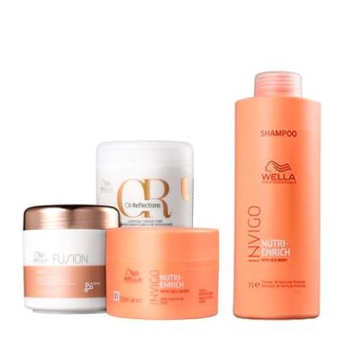Imagem de Kit Cronograma Capilar 150ml + Shampoo Nutri Enrich 1L - Wella