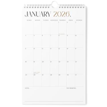 Imagem de Karto Calendário de parede 2026 - vertical 28 x 43 cm de janeiro de 2026 a junho de 2027 - Aumente sua produtividade e planejamento fácil com o calendário mensal estético - Boho