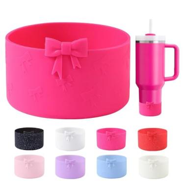 Imagem de Bota de silicone Bow para StanleyTumbler 567.0-1,134.0 g & Owala garrafa de água 680.4 g & IceFlow 567.0 g 850.5 g & Hydroflask garrafa de água 340.2-680.4 g capa antiderrapante para Stanley Cup