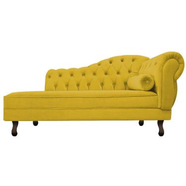 Imagem de Diva Recamier Diana 185cm Lado Esquerdo Suede Amarelo