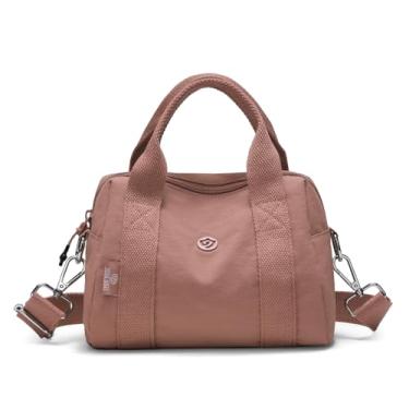 Imagem de kakarin choyx Linda mini bolsa de nylon para mulheres, casual, leve, durável, carteira pequena de 21 cm, Rosa escuro, Mini