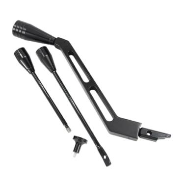 Imagem de Generic Alavanca de câmbio de coluna, alavanca de direção, polida, de alto desempenho, botas de emergência, kit de inclinação para colunas, Preto