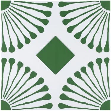 Imagem de Alow Revestimento de piso de vinil verde à prova d'água, adesivo para piso de vinil verde, para cozinha, lavanderia, sala de estar (11,6 pol. x 28 pol, 20 peças)