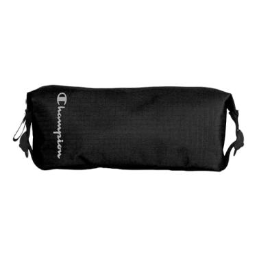 Imagem de Champion Bolsa de higiene de viagem pendurada - 25,4 x 9,9 x 9,9 cm - Kit Dopp para homens e mulheres - Organizador de cosméticos resistente à água com 2 garrafas em conformidade com TSA - Acessórios