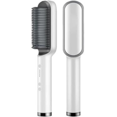 Imagem de Escova Alisadora Bivolt 5 Em 1 - Alisa, Hidrata, Modela, Alinha E Anti-Frizz(Branco)