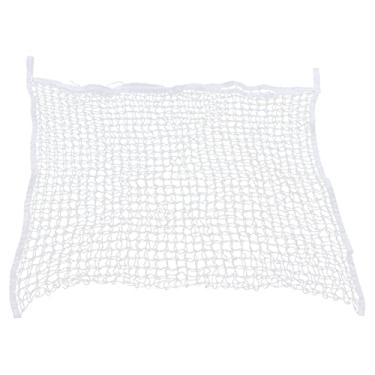 Imagem de ZAWELIYO Rede de Feno de Alimentação Lenta, Saco Tecido Branco Pe Com Buraco de Malha para Cavalos, Saco de Armazenamento para Alimentador Lento (120x90cm / 47,2x35,4 pol.)