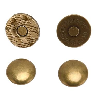 Imagem de Akozon 50 Conjuntos Com Fecho de Bolsa Magnética - Fortes Snaps Magnéticos de Liga para Artesanato de Bricolage, Bolsas de Moda e Roupas - Botões de ímã de Operação Fácil para Várias Aplicações (Latão Antigo)