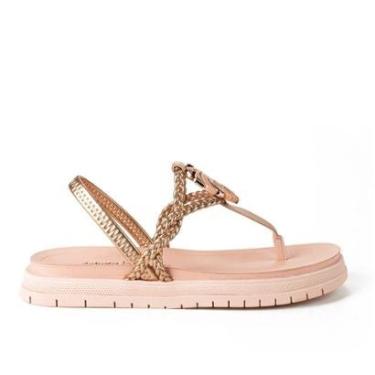 Imagem de Sandália Feminina Casual Dia a Dia FlatForm Metalizada Dakota Y6631-Feminino