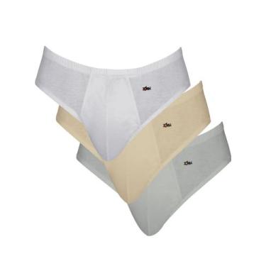 Imagem de Kit/3 Cueca Slip Zorba 0791 Masculina Básica Algodão T. P/GG, P, 244, 