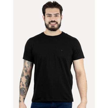 Imagem de Camiseta Ellus Masculina Cotton Fine Easa Duocolor Preta-Masculino
