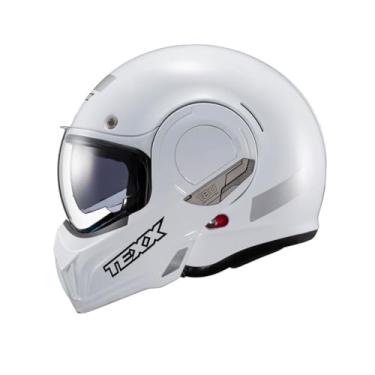 Imagem de Kit Capacete Texx Esc Stratós 180 Branco Brilho Com Luva Old Shoot Preto Vermelho Tamanho Xxl