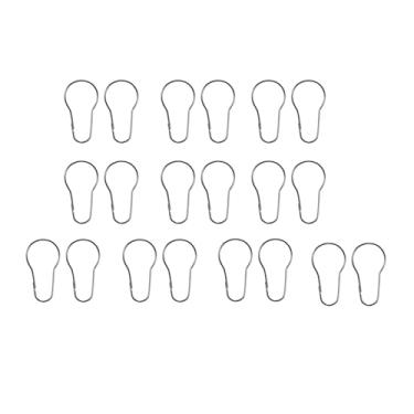 Imagem de 20 peças de anéis de cabaça aberta, mosquetão, chaveiro, clipe, cortinas de janela, gancho, cortinas de chuveiro, varões, acessórios de grampo