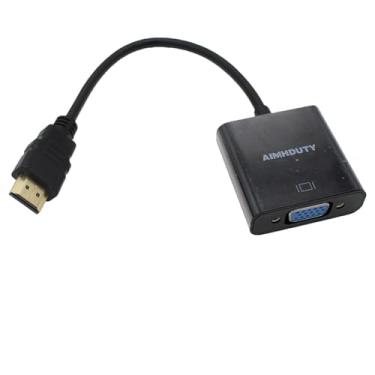 Imagem de Adaptador HDMI para VGA conversor macho para fêmea, compatível com Xbox, computador, desktop, laptop, PC, monitor, projetor, HDTV, Chromebook, Raspberry Pi, Roku e mais