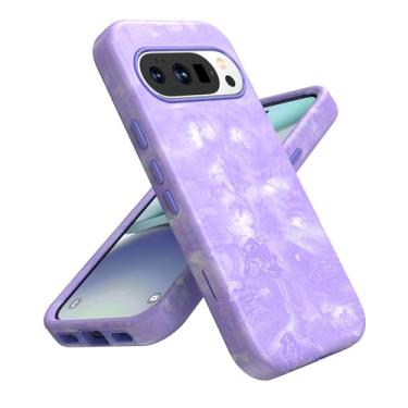 Imagem de ACKETBOX Capa para celular Google Pixel 10 Pro XL, capa protetora de 3 camadas à prova de choque, híbrida resistente projetada para antiqueda, mármore roxo antiarranhões