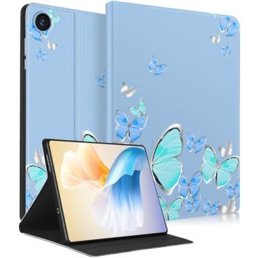 Imagem de LISEVO Capa feminina fofa para Lenovo Tab M8 4ª geração de 8 polegadas 2023 TB-X300FU/ TB-X300XU para tablet Lenovo M8, borboleta azul