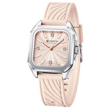 Imagem de Relógio Feminino Minimalista Quadrado de Quartzo Casual Silicone