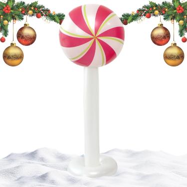 Imagem de Rrlihjgu Pirulitos Infláveis Gigantes - Decoração Natalícia Grande Para Exterior,Decoração para Exterior Portão Jardim Relvado Festa,Estação Natalícia