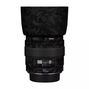 Imagem de EF 100 2 adesivo para lente de câmera revestimento película protetora protetor corporal decalque skin para Canon EF 100 mm F2 USM (Shadow Camo Black)