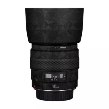 Imagem de EF 100 2 adesivo para lente de câmera revestimento protetor de corpo película protetora para Canon EF 100 mm F2 USM (triângulo preto)