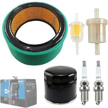 Imagem de Kit de ajuste 230015 compatível com Miller Bobcat 225 260 265 ArcReach & Trailblazer 325 Soldador acionado por motor com motor a gás, pré-limpador, ar, óleo, filtro de combustível, conjunto de velas