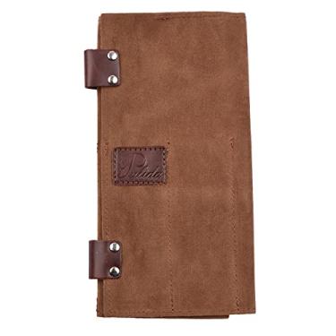 Imagem de Capa para Tesoura de Cabelo Bolsa Cabeleireiro Estojo Salão Beleza Pochete Tecido Couro Porta-Tesouras