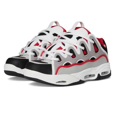 Imagem de Osiris Tênis de skate masculino D3 2001, Vermelho/branco/cinza, 44
