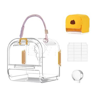 Imagem de Gaiola de pássaro | Ninho de periquito com bandeja de puxar fácil de limpar - suprimentos dobráveis para pássaros aninhados com interior espaçoso e respirável para periquitos periquitos