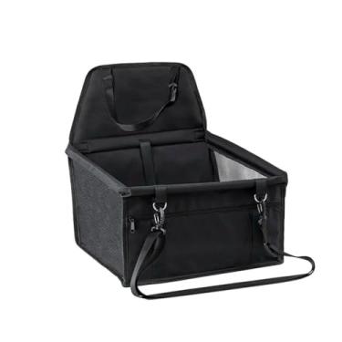 Imagem de Cadeirinha Portátil Transporte Pet Para Carro Dobrável Com 1 Bolso(Preto)