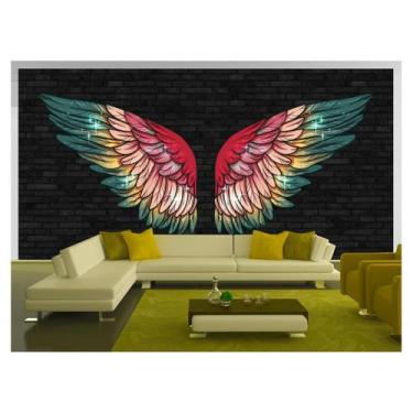 Imagem de Papel De Parede 3D Arte Asas Selfie Insta Cores 3,5M Tra439 - Você Dec