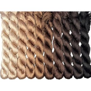 Imagem de RUSHIGUAN 100% pura natureza amoreira fio de seda acessório de joias flores artificiais ponto cruz bordado fio diy kits de costura 10 cores gradientes 110 m cada (6)