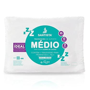 Imagem de Travesseiro Antialérgico Suporte Medio Pop Santista - Único - Branco