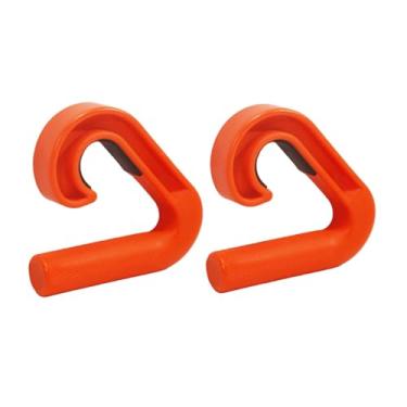 Imagem de oshhni Barra de tração com alças, acessórios para aparelhos de exercícios, pegas de treino com ganchos antiderrapantes para musculação e remada.