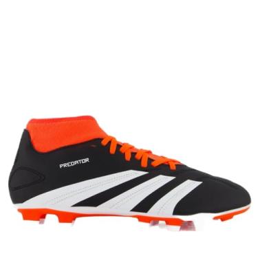 Imagem de Chuteira Adidas Predator 24 Club Sock FxG Campo Preta e Vermelha