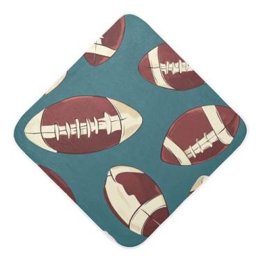 Imagem de STAYTOP Toalhas de bebê retrô com capuz de musselina de rúgbi, toalha de banho super macia, toalhas de banho absorventes para banho recém-nascido unissex 76 x 76 cm