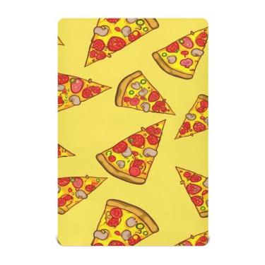 Imagem de Wassud Jogo de lençol de berço com fatias de pizza para meninos e meninas, respirável, neutro, 68 x 99 cm