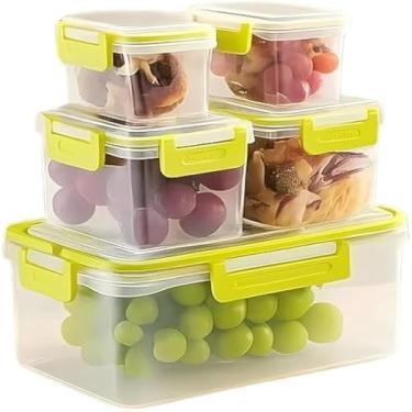 Imagem de Potes plasticos para armazenar alimentos frescos e organizados, hermeticos, multiuso, colorido. - Cores sortidas
