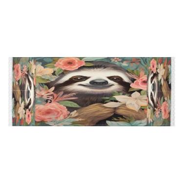 Imagem de Wassud Preguiça fofa (6) capas de lavadora e secadora, protetor de lavadora com sacos de armazenamento, capa de geladeira à prova de poeira com bolsos para lavanderia doméstica, cozinha, 120 x 55 cm