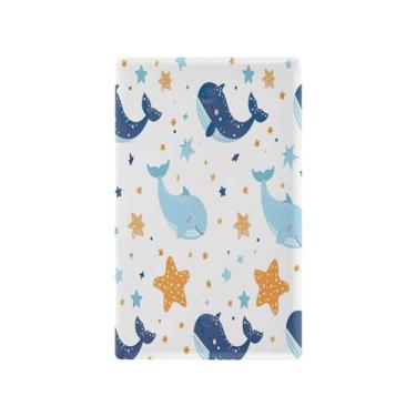 Imagem de Wassud Placa de cobertura para interruptor de luz, 1 capa de tomada em branco, placa de parede, tomadas elétricas decorativas, baleias fofas, decoração de sala de estar