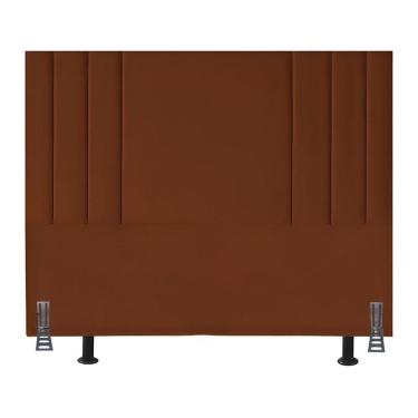 Imagem de Cabeceira Cama Box Queen Suede 160 Cm Estofada Moderna Frame Terracota