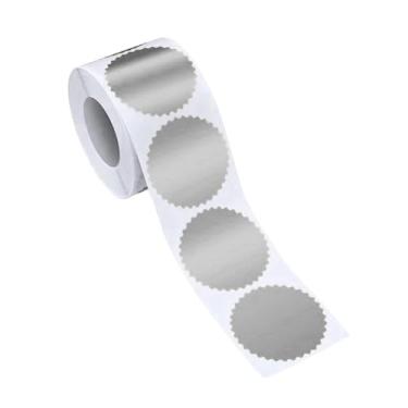 Imagem de MotiveTech Adesivos metálicos em redondos de 5 cm (2 polegadas) para decoração de diplomas, certificados e premiações escolares, Prata