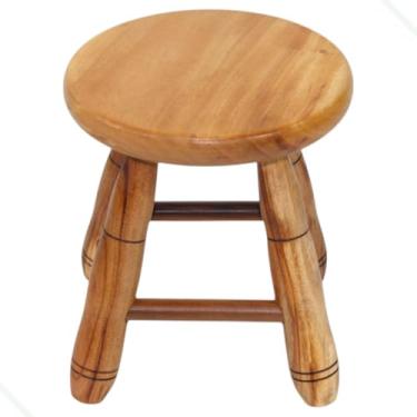 Imagem de Banquinho Madeira Maciça Banco banqueta Pequeno Tamborete 29 cmpara Crianças, Banheiro, Sala e Jardim - Banco Auxiliar, Pé de Cama e Objeto Decorativo(1 banquinho)